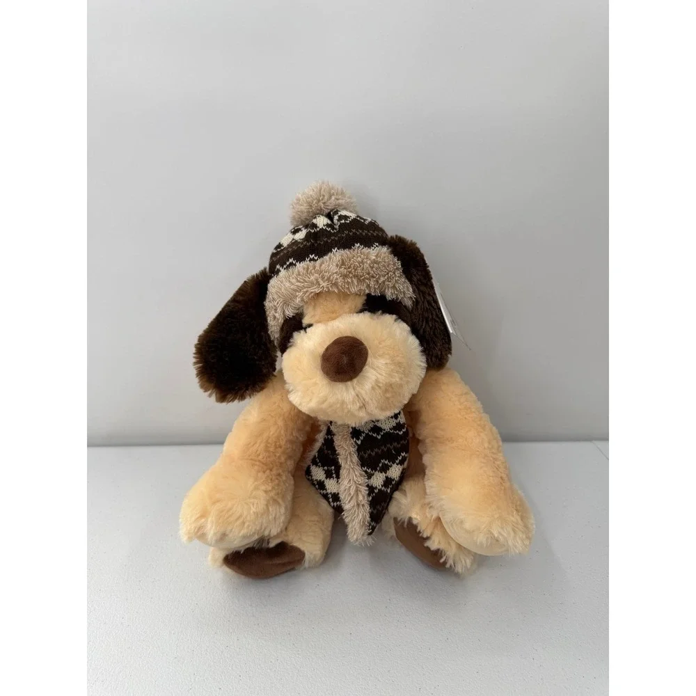 Hugfun St Jude Aiden Puppy Dog Plush Winter Hat Scarf 2017 Holiday Tan Brown 12